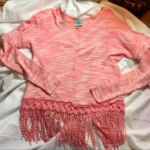 🍌 Boho Cropped Sweater with Fringe